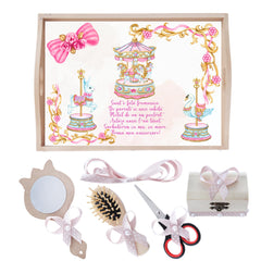 Set tava pentru taiere mot/ turta, model Carusel, roz pudrat, 6 piese, 35x20 cm, Recostore®, REC1967/210