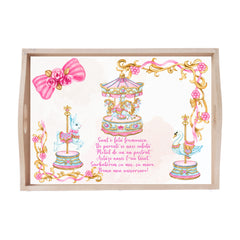 Set tava pentru taiere mot/ turta, model Carusel, roz pudrat, 6 piese, 35x20 cm, Recostore®, REC1967/210