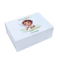 Set prima baita dupa botez cu nasii, body, prosop si saculet cu mirodenii, Ingeras, REC2553