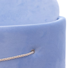 Cutie ovala transport trusou din catifea buretata, bleu, REC3323