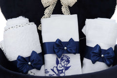 Trusou botez cu ingeras bleumarin, 9 piese, REC3433