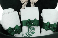 Trusou botez cu ingeras verde, 9 piese, REC3435