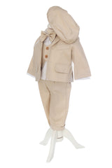 Trusou botez baieti, complet echipat, model ingeras Andrew, Crem, REC3123