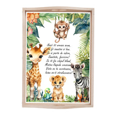 Set tava pentru taiere mot la baieti, model Safari, Verde, 6 piese, 35x20 cm, Recostore®, REC1967/218