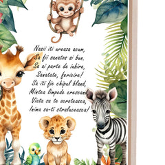 Set tava pentru taiere mot la baieti, model Safari, Verde, 6 piese, 35x20 cm, Recostore®, REC1967/218