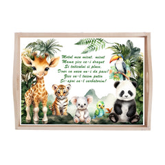 Set tava pentru taiere mot la baieti, model Safari, Verde, 6 piese, 35x20 cm, Recostore®, REC1967/219