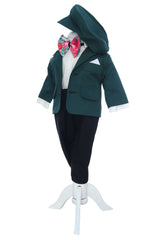 Costum verde pentru botez, 5 piese, REC3453