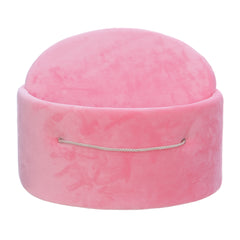 Cutie ovala transport trusou din catifea buretata, roz, REC3325