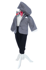 Costum gri pentru botez, 5 piese, REC3454