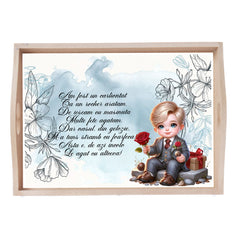 Set tava pentru taiere mot, model Baietel, bleu, 6 piese, 35x20 cm, Recostore®, REC1967/230