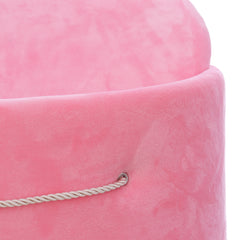 Cutie ovala transport trusou din catifea buretata, roz, REC3325