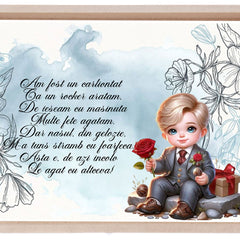 Set tava pentru taiere mot, model Baietel, albastru electric, 6 piese, 35x20 cm, Recostore®, REC1967/231