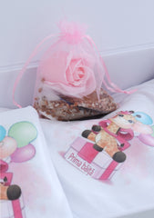 Set prima baita dupa botez cu nasii, body, prosop si saculet cu mirodenii, Girafa, REC2554