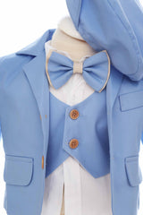 Trusou botez baieti cu ursulet Matthew, culoare bleu, REC3172