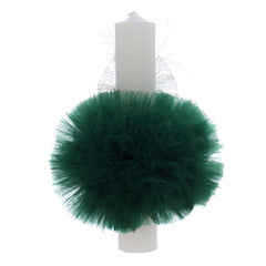 Lumanare botez, ingeras, 30x5.5 cm, verde, Recostore®, REC5004/1