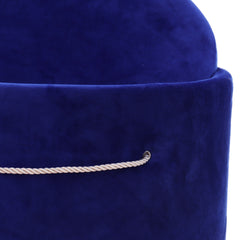 Cutie ovala transport trusou din catifea buretata, albastru, REC3327