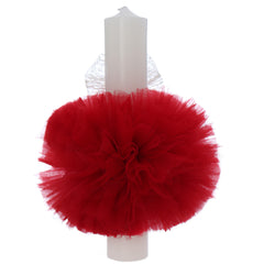 Lumanare botez, 30x5.5 cm, rosu, Recostore®, REC5004/14