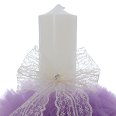 Lumanare botez, 30x5.5 cm, lila, Recostore®, REC5004/15