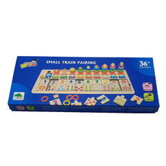 Joc educativ cu numaratoare, din lemn, dimensiune 38 cm x 15 cm x 3.5 cm, REC2810