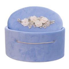 Set trusou elegant pentru botez baietel, bleu, 16 piese, REC3396