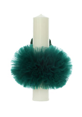 Lumanare botez, model "Radacini si aripi de la parinti, Dragoste si sustinere de la nasi", 35x7 cm, REC5001/6