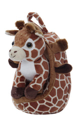 Jucarie de plus baby girafa cu cosulet, dimensiune 20cm, REC2971