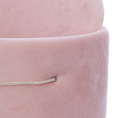 Cutie ovala transport trusou din catifea buretata, roz pudrat, REC3331