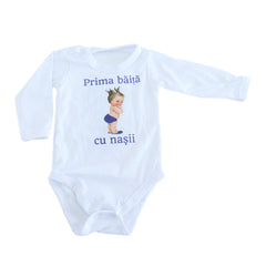 Set pentru prima baita cu nasii, halat, prosop si body, Print, REC2545