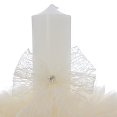 Lumanare botez, 30x5.5 cm, ivoire, Recostore®, REC5004/17