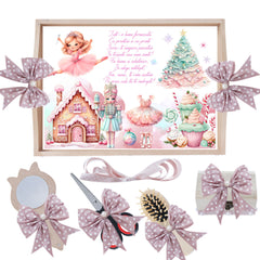 Set tava pentru taiere mot/turta, model cu Zana, roz pudrat, 6 piese, 35x20 cm, Recostore®, REC1967/282