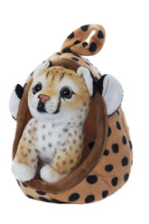 Jucarie de plus baby ghepard cu cosulet, dimensiune 20cm, REC2973