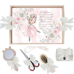 Set tava pentru taiere mot/turta, model cu Balerina, Ivoire, 6 piese, 35x20 cm, Recostore®, REC1967/291