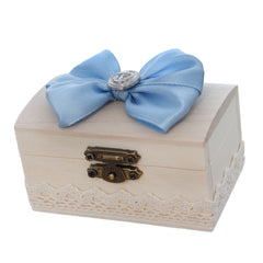 Set accesorii trusou botez, cutiuta prima suvita si sticluta pentru mir, bleu, Recostore®, REC3516
