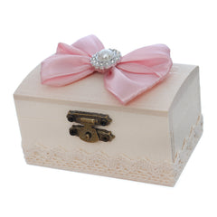 Set accesorii trusou botez, cutiuta prima suvita si sticluta pentru mir, roz pudrat, Recostore®, REC3517