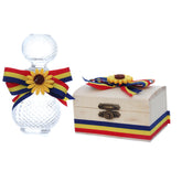 Set accesorii trusou botez, cutiuta prima suvita si sticluta pentru mir, traditional, Recostore®, REC3519