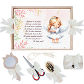 Set tava pentru taiere mot/turta, model cu Ingeras ivoire, 6 piese, 35x20 cm, Recostore®, REC1967/297