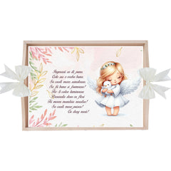 Set tava pentru taiere mot/turta, model cu Ingeras ivoire, 6 piese, 35x20 cm, Recostore®, REC1967/297