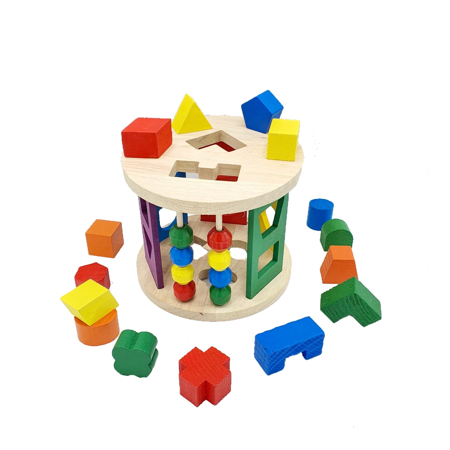 Joc educativ din lemn, dimensiune 17cm x 15cm x 16cm, REC2821