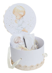 Cutie trusou pentru botez, Model Ingeras, culoare ivoire, 8 piese, Recostore®, REC2520