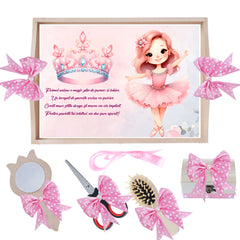 Set tava pentru taiere mot, model Tip balerina, roz, 6 piese, 35x20 cm, Recostore®, REC1967/301