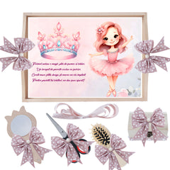 Set tava pentru taiere mot, model Tip balerina, roz pudrat, 6 piese, 35x20 cm, Recostore®, REC1967/302