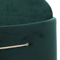 Cutie ovala transport trusou din catifea buretata, verde, REC3334