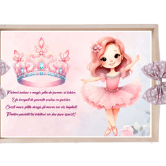 Set tava pentru taiere mot, model Tip balerina, roz pudrat, 6 piese, 35x20 cm, Recostore®, REC1967/302