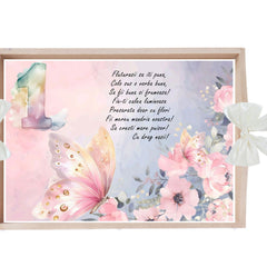 Set tava pentru taiere mot, model cu fluturi, ivoire, 6 piese, 35x20 cm, Recostore®, REC1967/303