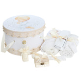 Cutie trusou pentru botez, Model Ingeras, culoare ivoire, 8 piese, Recostore®, REC2520