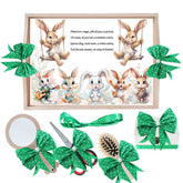 Set tava pentru taiere mot, model cu iepuras, verde, 6 piese, 35x20 cm, Recostore®, REC1967/307