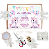 Set tava pentru taiere mot/turta, model Tip Unicorn, ivoire, 6 piese, 35x20 cm, Recostore®, REC1967/310