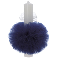 Lumanare botez, 30x5.5 cm, bleumarin, Recostore®, REC5004/20