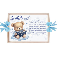 Set tava pentru taiere mot, model Tip Ursulet, bleu, 6 piese, 35x20 cm, Recostore®, REC1967/313