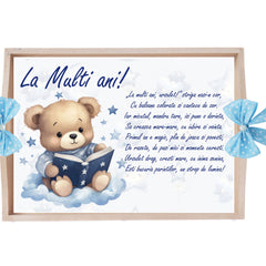 Set tava pentru taiere mot, model Tip Ursulet, bleu, 6 piese, 35x20 cm, Recostore®, REC1967/313